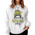 Women's Summeribes Messy Hair Bun Sunglasses Mom Life Sweatshirt Frauen