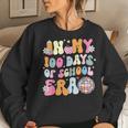 In My 100 Days Of School Era Groovy Retro Student Teacher Women Sweatshirt Gifts for Her
