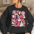 In My 100 Days Of School Era Retro Groovy 100Th Day Teachers Women Sweatshirt Gifts for Her