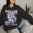 100 Days Of School Girls Teacher 100Th Day Unicorn Outfit Women Sweatshirt Gifts for Her