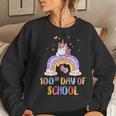 100 Days Of School Rainbow Unicorn Girls For Student Women Sweatshirt Gifts for Her