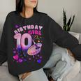 10Th Birthday Girl 10 Years Painting Art Number 10 Women Sweatshirt Gifts for Her