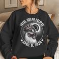2024 Total Solar Eclipse Chicken Wearing Glasses Totality Women Sweatshirt Gifts for Her