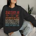 24 Years As Husband & Wife 24Th Anniversary For Couple Women Sweatshirt Gifts for Her
