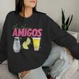 The 3 Three Amigos Tequila Shot Glass Cinco De Mayo Women Sweatshirt Gifts for Her