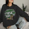 414 Milwaukee Area Code African American Woman Afro Women Sweatshirt Gifts for Her