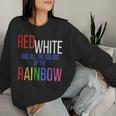 4Th Of July Gay Pride Rainbow America Equal Rights Women Sweatshirt Gifts for Her