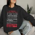 5 Things You Should Know About My Wife Husbandidea Women Sweatshirt Gifts for Her