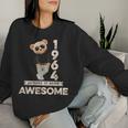 60Th Birthday 1964 Original Awesome Teddy Bear Women Sweatshirt Gifts for Her