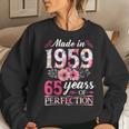 65 Year Old Made In 1959 Floral Flower 65Th Birthday Womens Women Sweatshirt Gifts for Her