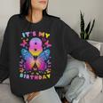 8Th Birthday Girl 8 Years Butterfly Number 8 Women Sweatshirt Gifts for Her