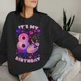 8Th Birthday Girl 8 Years Painting Art Number 8 Women Sweatshirt Gifts for Her