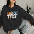 Amante De Los Gatos Gatito Uno Dos Tres Gato Cuello Sudadera Mujer Regalos para ella