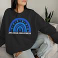 Apraxia Awareness Sister Brother Son Rainbow Apraxia Warrior Women Sweatshirt Gifts for Her