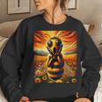 Artsy Apparel For Bee Lovers Artistic Bee Women Sweatshirt Gifts for Her