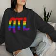 Atl Atlanta Gay Pride Rainbow Flag Women Sweatshirt Gifts for Her