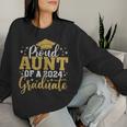 Aunt Senior 2024 Proud Aunt Of A Class Of 2024 Graduate Women Sweatshirt Gifts for Her