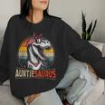 Auntiesaurus Dinosaur For Aunt Or Auntie Matching Family Women Sweatshirt Gifts for Her