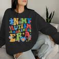 In My Autism Awareness Era Support Puzzle Be Kind Groovy Women Sweatshirt Gifts for Her