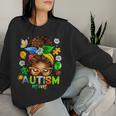 Autism Mom Afro Messy Bun Black Mom Life Women Sweatshirt Gifts for Her