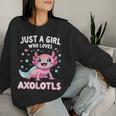 Axolotl Kawaii Just A Girl Who Loves Axolotls Women Sweatshirt Gifts for Her