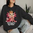 Axolotl Queen Cute Kawaii Axolotl Women Sweatshirt Gifts for Her Axolotl Queen Cute Kawaii Axolotl Women Sweatshirt Gifts for Her