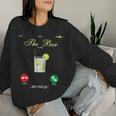 Bar Is Calling Mobile Call Wine Day Drinking Women Sweatshirt Gifts for Her