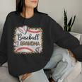 Baseball Grandma Leopard Print Baseball Sports Player Women Sweatshirt Gifts for Her