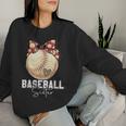 Baseball Sister Leopard Mother's Day Girls Womens Women Sweatshirt Gifts for Her