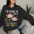 Become Big Sister 2022 Monkey Women Sweatshirt Gifts for Her