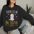 Become Big Sister 2022 Unicorn Women Sweatshirt Gifts for Her