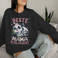 Beste Mama Schlaf Panda-Bär Mit 2 Kindern Mutter Sweatshirt Frauen Geschenke für Sie