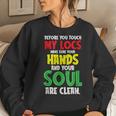 Black African American Woman Natural Hair Locs Dreadlocks Women Sweatshirt Gifts for Her