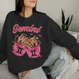Black Nails Zodiac Birthday Gemini Queen Women Sweatshirt Gifts for Her