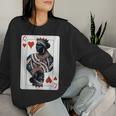 Black Queen Of Hearts Card Deck Game Proud Black Woman Women Sweatshirt Gifts for Her