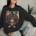 Black Woman Teacher Afro African Vintage Black History Month Women Sweatshirt Gifts for Her