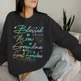 Blessed To Be Called Mom Grandma And Great Grandma Floral Women Sweatshirt Gifts for Her