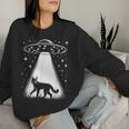 Bobcat Dad Mom Lover Alien Ufo Women Sweatshirt Gifts for Her