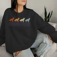 Bohemian Shepherdintage Retro Mama Papa Hund Damen Sweatshirt Frauen Geschenke für Sie