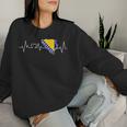 Bosnia Flag Heartbeat Children Sweatshirt Frauen Geschenke für Sie