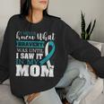 Bravery Mom Cervical Cancer Awareness Ribbon Women Sweatshirt Gifts for Her