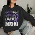 Bravery Mom Stomach Cancer Awareness Ribbon Women Sweatshirt Gifts for Her