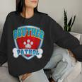 Brother Of The Birthday Boy Girl Dog Paw Family Matching Women Sweatshirt Gifts for Her
