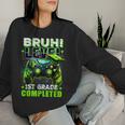 Bruh Level 1St Grade Completed Last Day Of School Graduate Women Sweatshirt Gifts for Her