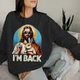 Bunny Christian Jesus Guess Who's Back Happy Easter Day Women Sweatshirt Gifts for Her