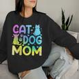 Cat Dog Mom For Pet Lovers Women Sweatshirt Gifts for Her