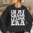 In My Cheerleader Era Groovy Football Cheer Leader Mom Coach Women Sweatshirt Gifts for Her