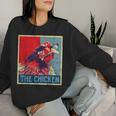 The Chicken Poster Vintage Country Farm Animal Farmer Women Sweatshirt Gifts for Her