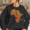 Cool Africa Map Kente Cloth For African Lover Women Sweatshirt Gifts for Her