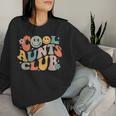 Cool Aunts Club Groovy Retro Smile Aunt Auntie Mother's Day Women Sweatshirt Gifts for Her